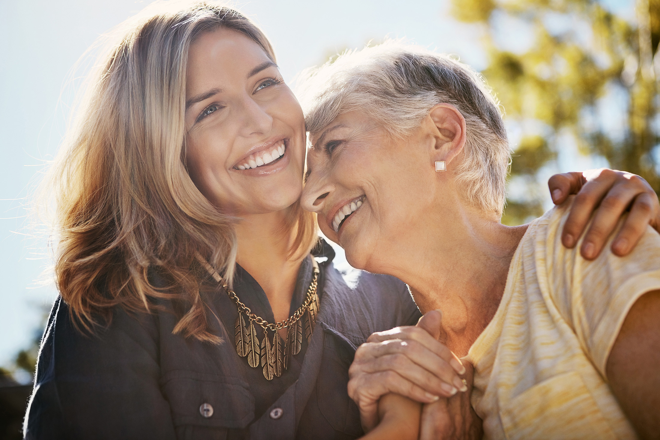 Happy grandparents with family